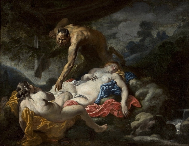 Satyr and nymphs.