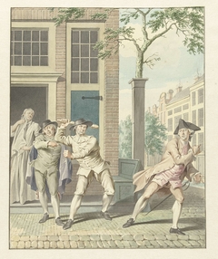 Scene uit Pefroen met het schaapshoofd by Jacobus Buys