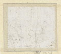 Schetsblad met twee staande figuren by Unknown Artist