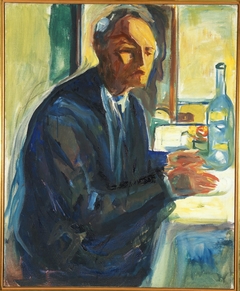 Self-Portrait at the Wedding Table by Edvard Munch