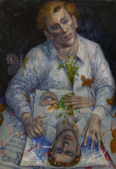 Self portrait(with new idea forming) by Richard Wallace