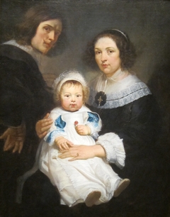 Self-Portrait with Wife Catherine de Hemelaer and Son Jan Erasmus Quellinus by Erasmus Quellinus II