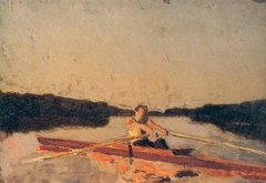 Sketch of Max Schmitt in a Single Scull by Thomas Eakins