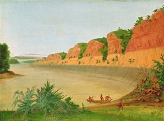 South Side of Buffalo Island, Showing Buffalo Berries in the Foreground by George Catlin