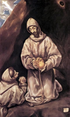 St. Francis and Brother Leo Meditating on Death by El Greco