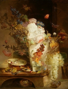 Still life with flowers. by Jan Piotr Łuczyński