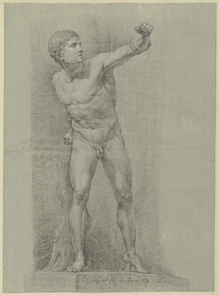 Studie naar het standbeeld van een bokser