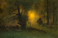 Sunrise in the Woods by George Inness