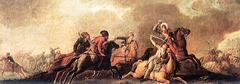 Tadeusz Kościuszko falling wounded in the battle of Maciejowice, 1794. by Jan Bogumi Plersz