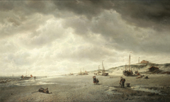 The beach at Nieuwpoort on the Flemish coast by François Musin