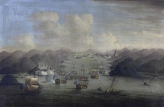 The Capture of Porto Bello by Admiral Edward Vernon with only Six Men o'War, 22 November 1739 by Peter Monamy