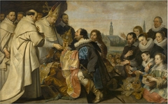 The Citizens of Antwerp bring back to Saint Norbert the Monstrance and other Sacred Vessels that they had hidden from Tankelin by Cornelis de Vos