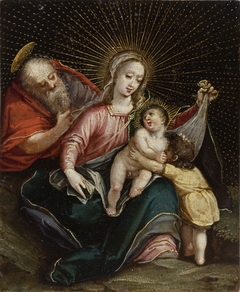 The Holy Family with Saint John the Baptist (La sagrada familia con San Juan Bautista) by Anonymous