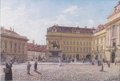 The Josefsplatz in Vienna by Rudolf von Alt