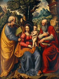 The Madonna and Child with Saint Peter and Saint Jerome by Cesare Magni