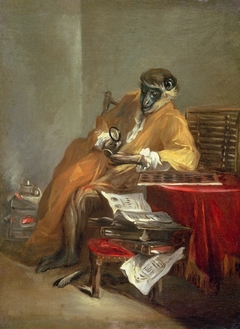 The Monkey Antiquarian by Jean-Baptiste-Siméon Chardin
