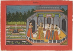 The Month of Chaitra (March-April), from a manuscript of the Barahmasa ("Twelve Months") by Anonymous