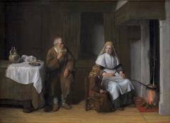 The Prophet Elijah with the Widow of Zarephath and her Son by Abraham van Dijck