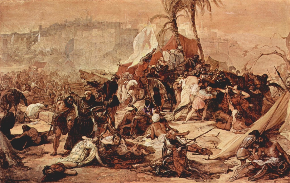 The thirst of the crusaders at Jerusalem