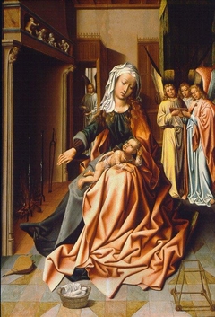 The Virgin preparing the bath of the Child by Anonymous