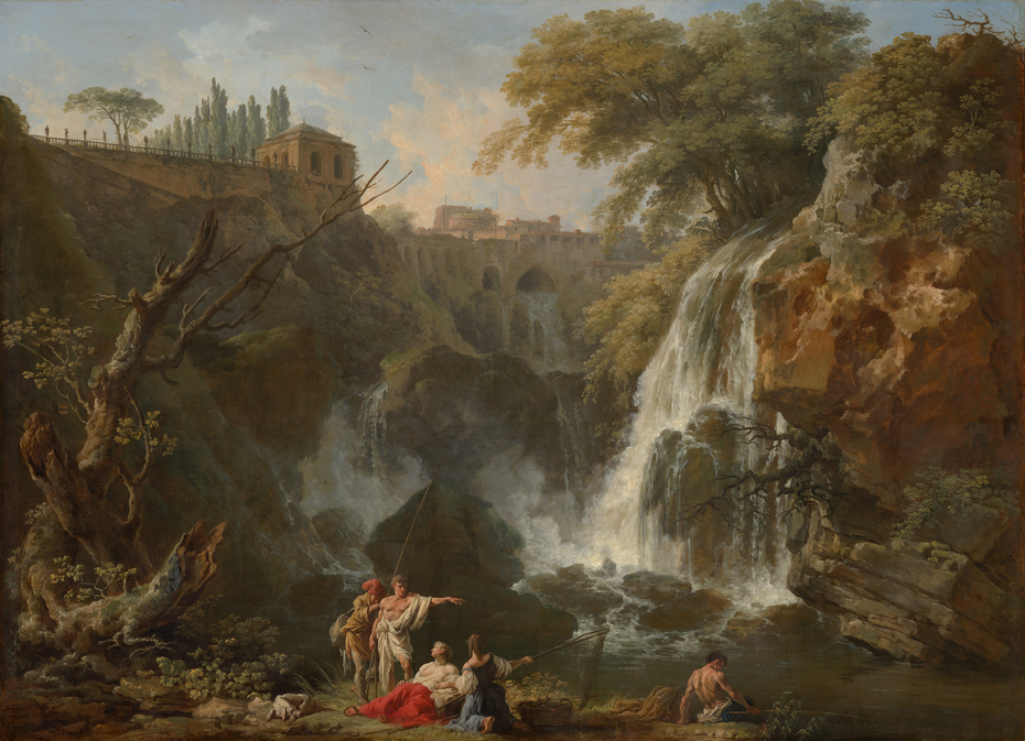 The Waterfalls at Tivoli, with the Villa of Maecenas