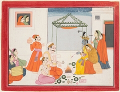 The Wedding of Krishna and Rukmini, folio from a Bhagavata Purana Series by anonymous painter