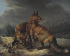 Two Foxes by Carl Fredrik Kiörboe