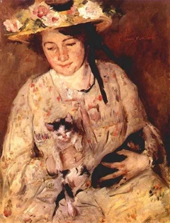 Young woman with cats