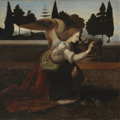 Angel, detail copy after Leonardo da Vinci's painting Annunciation by Magnus Enckell