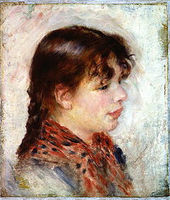 Tête de jeune fille napolitaine (Head of a young neapolitan girl) by Auguste Renoir