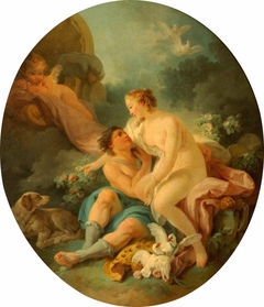 Venus and Adonis by Jean-Baptiste Huet