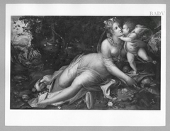 Venus and Amor in scenery