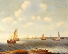 Vessels in an Estuary off Amsterdam by Cornelis Pietersz de Mooy
