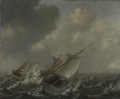 Vessels on a Choppy Sea by Jan Porcellis