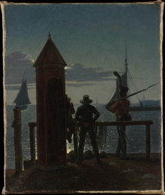 View from the Citadel Ramparts in Copenhagen by Moonlight by Martinus Rørbye