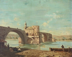 View of Le Pont St Bénézet, Avignon, France by George Barret