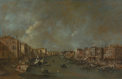 View of the Grand Canal from the Ponte di Rialto by Francesco Guardi