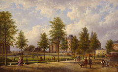 View of the Rijksmuseum from the Weteringschans by Johannes Hilverdink