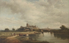 View of Windsor Castle from the River Thames by Alfred Vickers