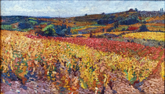 Vignes en automne étude pour Les Vendanges by Henri-Jean Guillaume Martin