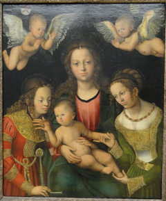 Virgin and Child with the Saints Catherine and Barbara by Lucas Cranach the Elder