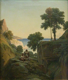 Vue prise à Amalfi, dans le golfe de Salerne by Théodore Caruelle d'Aligny