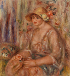 Woman in Muslin Dress (Femme en robe de mousseline) by Auguste Renoir