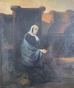 Woman in Church Interior by Johannes Bosboom