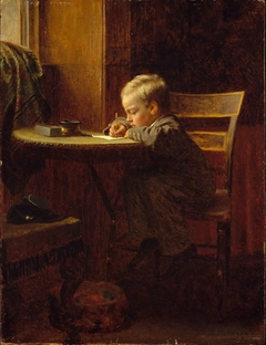 Writing to Father by Eastman Johnson