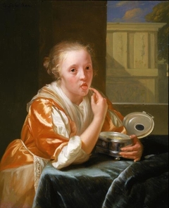 Young Girl Eating Sweets