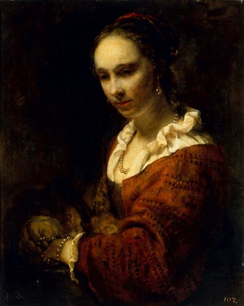 Young Woman with a Pearl Necklace, formerly called Hendrickje Stoffels