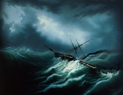 10. März 1835, Orkan auf der Nordsee by Hubert Sattler