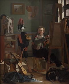 A Battle-Painter, Jørgen Sonne, in his Studio
