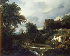 A Bleaching Ground in a Hollow by a Cottage by Jacob van Ruisdael